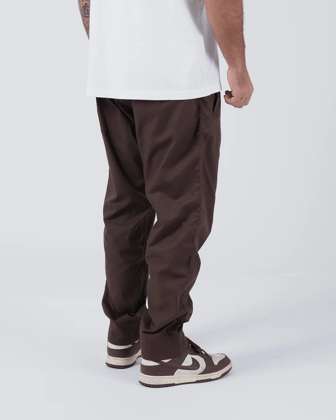 Kingz Casual Rip Stop Men's Gi Pants - Brown - Image 5