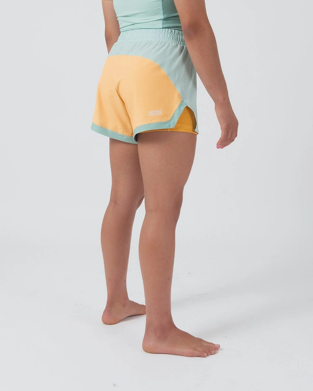 Kingz Hybrid Women's Grappling Shorts - Terra Green - Image 5