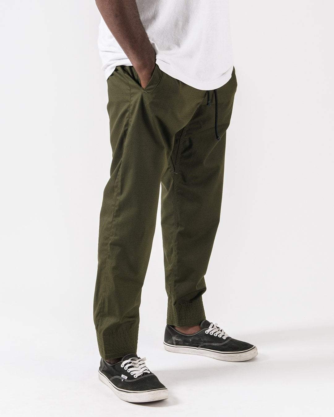 Kingz Casual Rip Stop Men's Gi Pants - Military Green - Image 3