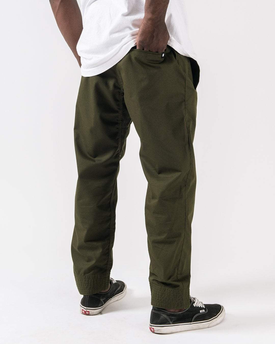 Kingz Casual Rip Stop Men's Gi Pants - Military Green - Image 4