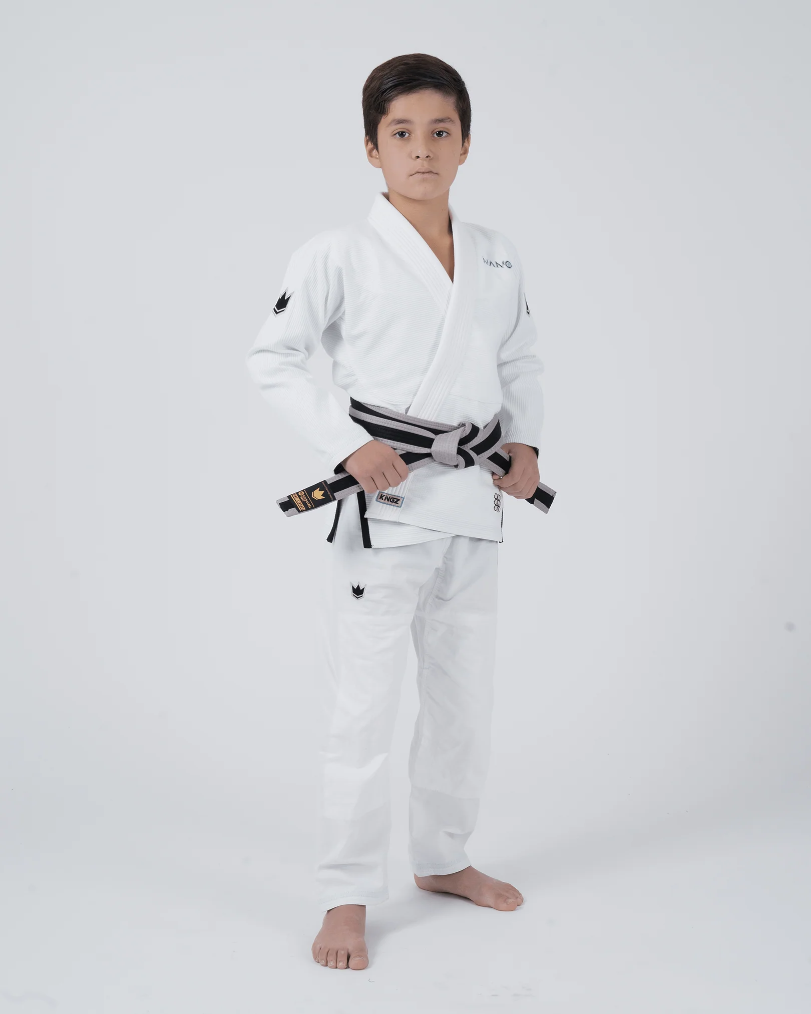 Kingz Nano 3.0 Youth BJJ Gi - White - Image 8
