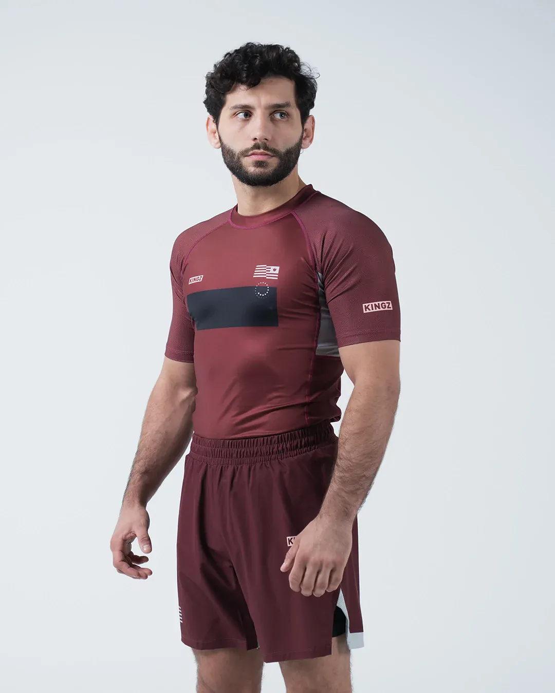 Kingz Trooper Men's Rashguard - Maroon - Image 2