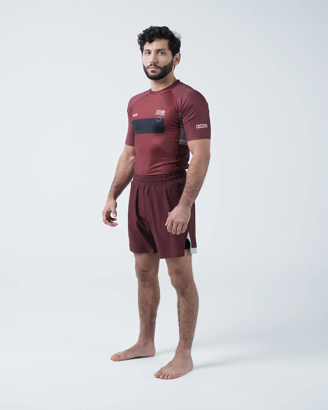 Kingz Trooper Men's Rashguard - Maroon - Image 8
